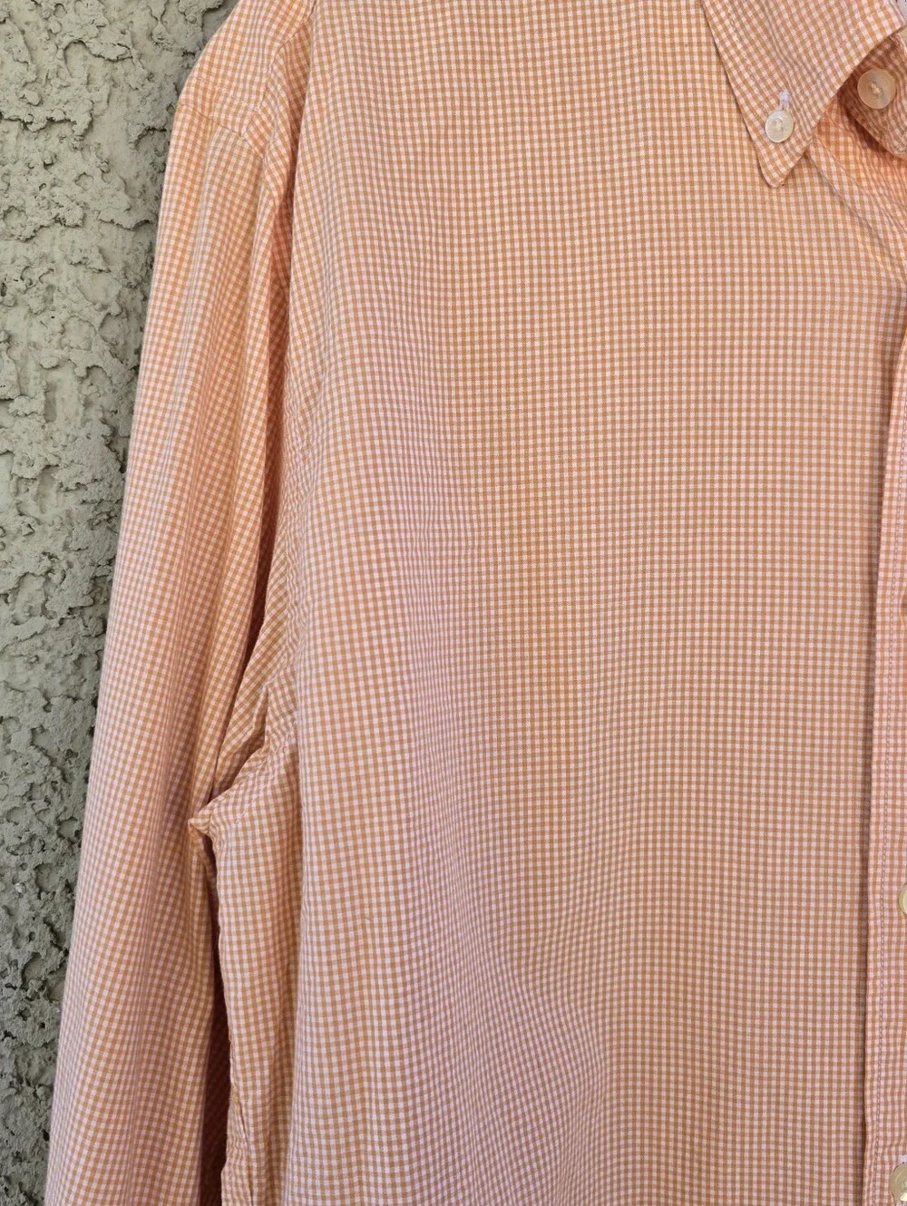 J. Crew Men’s Peach Gingham Button-Down Shirt